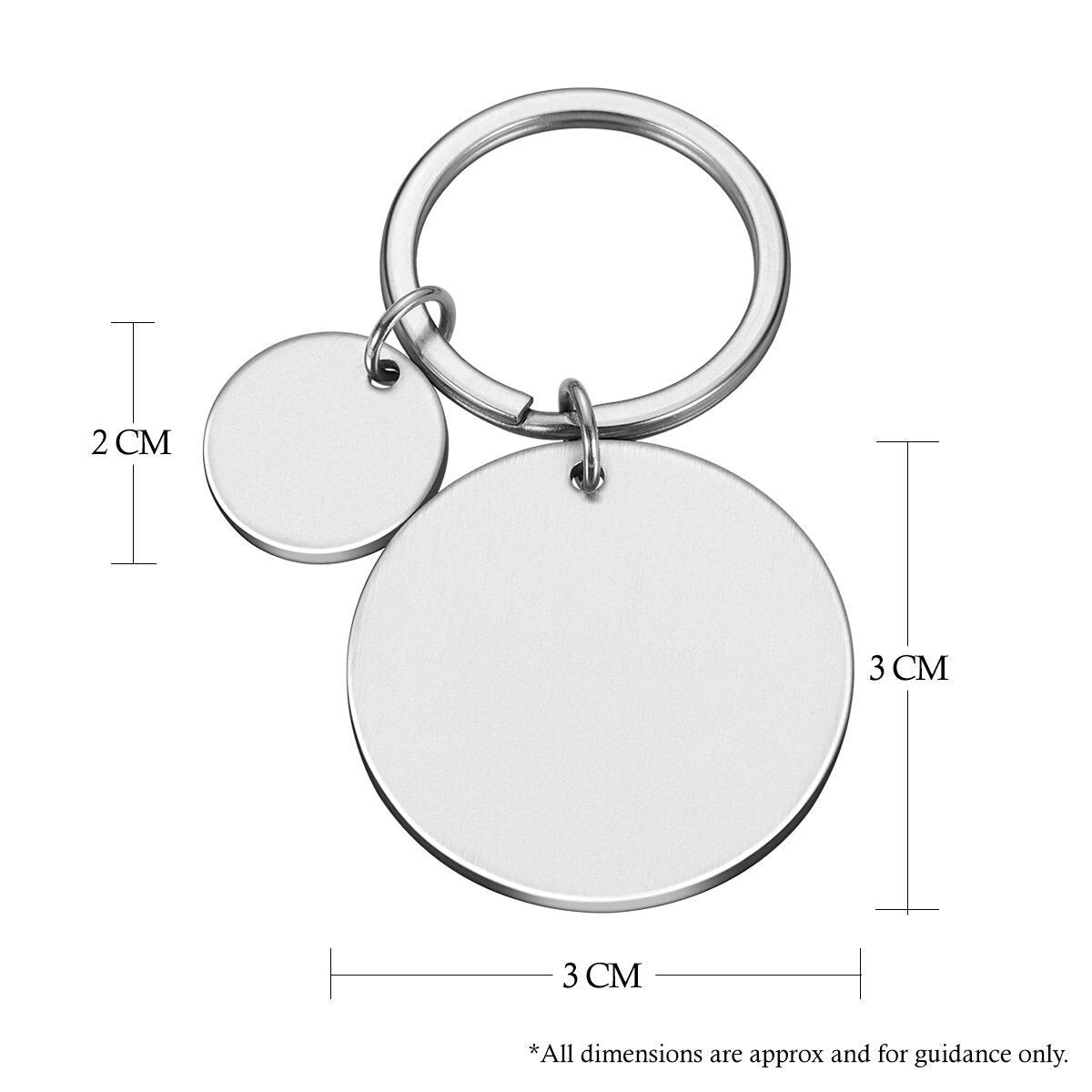 Personalised Engraved Round Metal Keyring Gift with Round Charms | This Daddy Belongs To