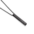 Personalised Custom Vertical Text 3D Bar Necklace | Names, Dates & Messages