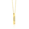 Personalised Custom Text 3D Bar Necklace with Stone | Names, Dates & Messages