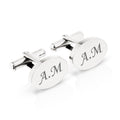 Personalised Engraved Oval Metal Cufflinks | 5 Designs to Choose From