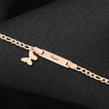 Personalised Stainless Steel Bracelet with Butterfly charm