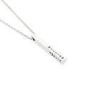 Personalised Custom Vertical Text 3D Bar Necklace | Names, Dates & Messages