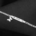 Personalised Stainless Steel Bracelet with Butterfly charm