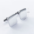 Personalised Engraved Square Metal Cufflinks with Tiepin | 12 Designs to Choose From