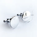 Personalised Engraved Round Metal Cufflinks with Tipin | 12 Designs to Choose From
