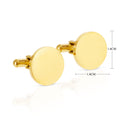 Personalised Engraved Round Cufflinks | Groomsman & Best Man with Date