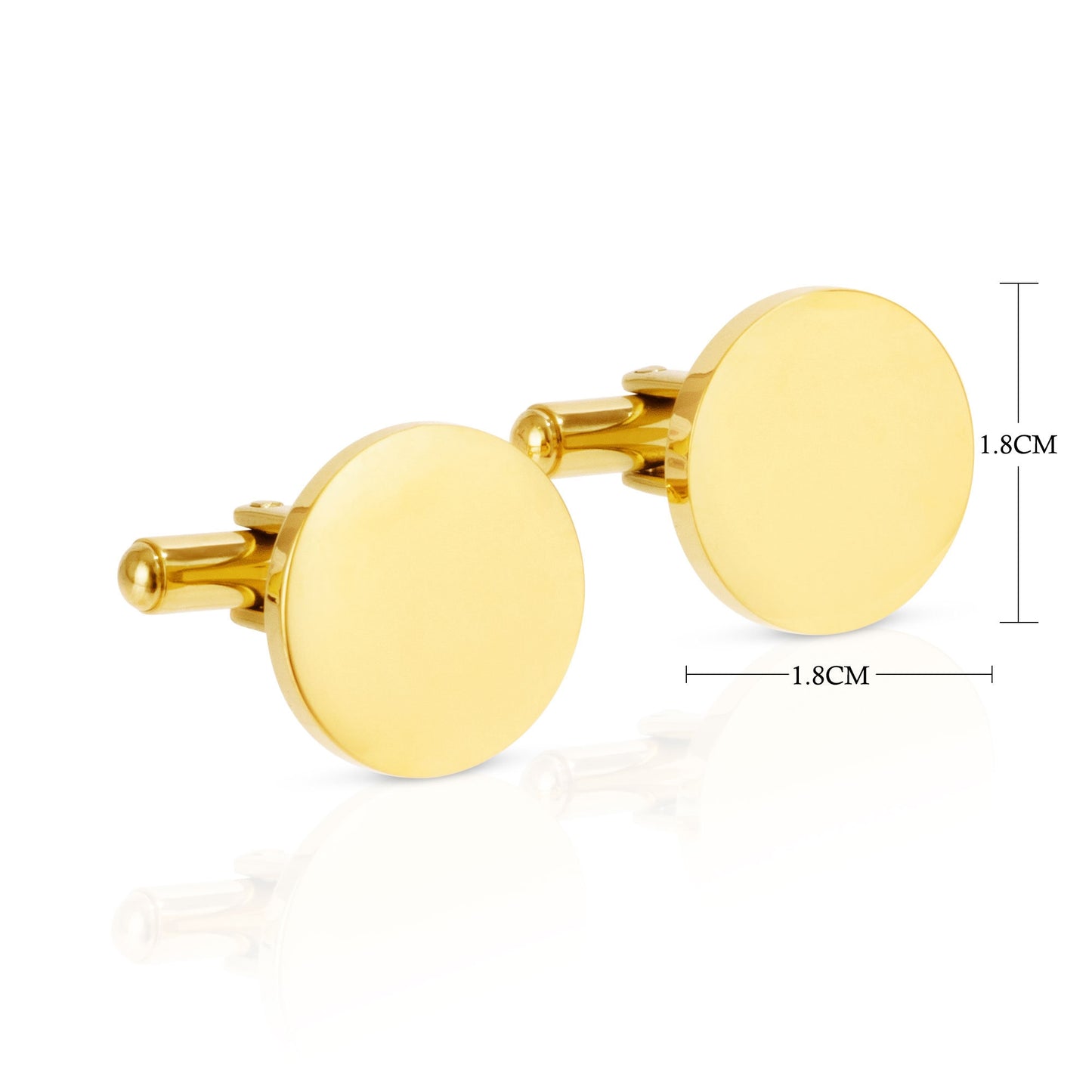 Personalised Engraved Round Cufflinks | Groomsman & Best Man with Date