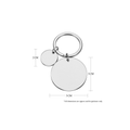 Personalised Engraved Round Metal Calendar Keyring Gift with Round Charms | Special Date Highlighted with a Heart