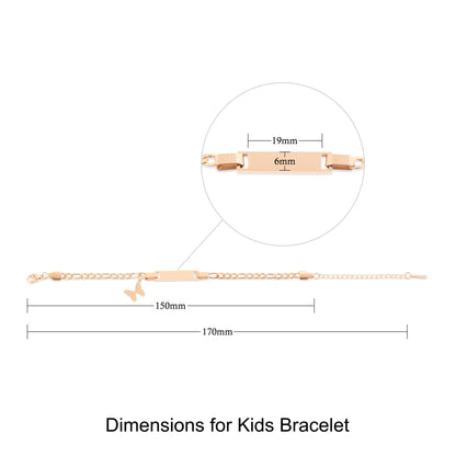 Personalised bracelet with Butterfly charm