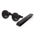 Personalised Engraved Round Metal Cufflinks with Tipin | 12 Designs to Choose From