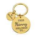 Personalised Round Keychain with Round Charm – Mother's Day Gift | "This Mummy Belongs To"