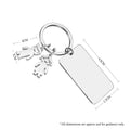Personalised Engraved Rectangle Metal Keyring Gift With Figure Charms | This Mummy Belongs To