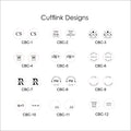 Personalised Engraved Round Metal Cufflinks with Tipin | 12 Designs to Choose From