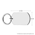 Personalised Custom Text Metal Tag Keyring Gift