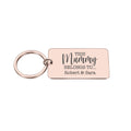 Personalised "This Mummy Belongs To" Engraved Rectangle Metal Keyring – Mother’s Day Gift
