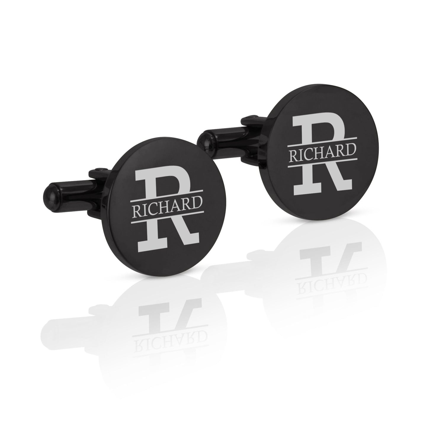 Personalised Engraved Round Cufflinks | Monogram With Name